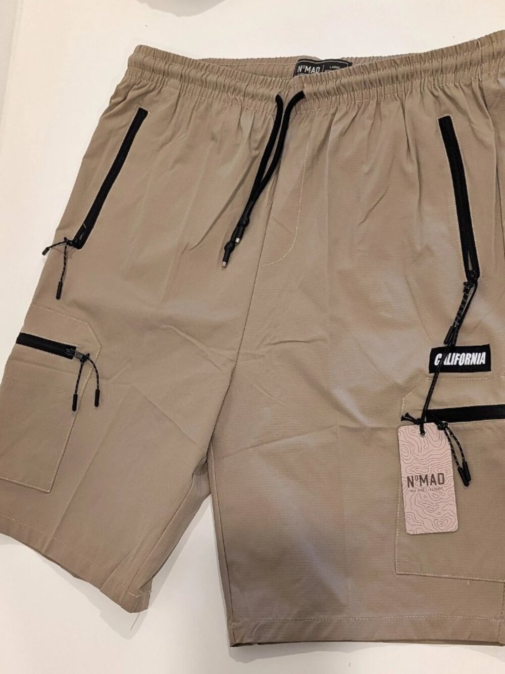 Nomad by Craft + Flow Ripstop Tactical Cargo Shorts | Tan Beige Size L NWT